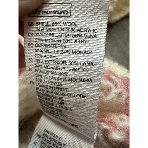 & Other Stories SMALL chunky Knit Color Block Stripe Sweater Mohair Blend - Picture 11 of 12